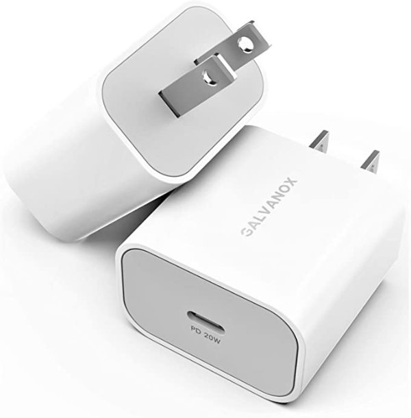 [2 Pack] 20W USB-C Wall Charger Plug - Designed for Fast Charging All iPhone 12, 11 and Pro/Max Models (Upgraded Power Adapter V.2) (2021)