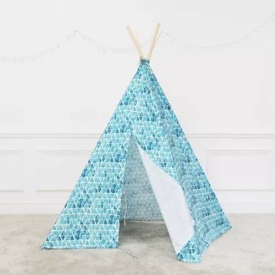 Marmalade™ Washed Triangles Teepee in Blue | buybuy BABY