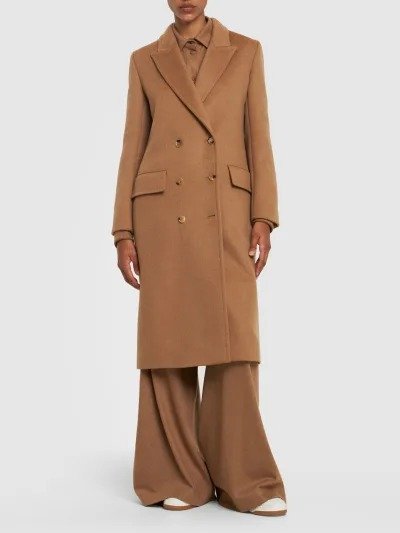 LVR Exclusive camel drap midi coat