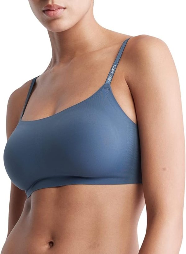 Calvin Klein Women's Modern Cotton Lightly Lined Triangle Wireless Bralette,  X-Small at  Women's Clothing store