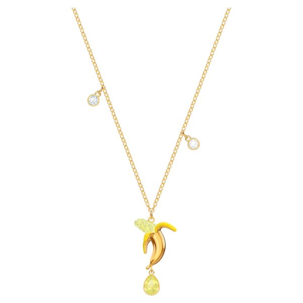 No Regrets Banana Pendant, Multi-colored, Gold-tone plated by SWAROVSKI
