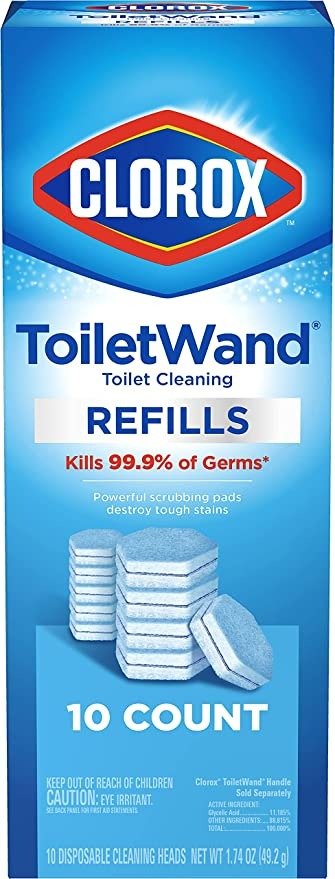 ToiletWand Disinfecting Refills, Disposable Wand Heads, 10 Count