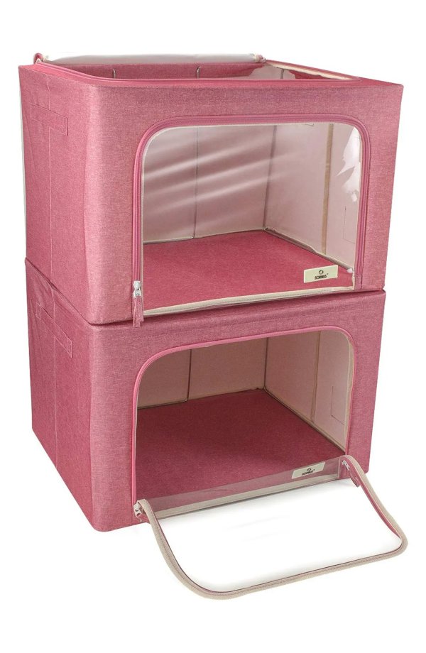 Pink Window Storage Box - Pack of 2