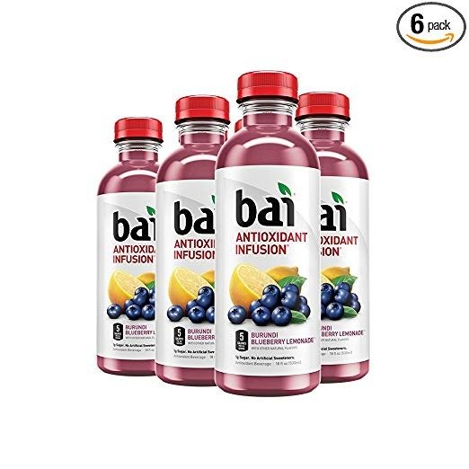 Flavored Water, Burundi Blueberry Lemonade, Antioxidant Infused Drinks, 18 Fluid Ounce Bottles, 6 count