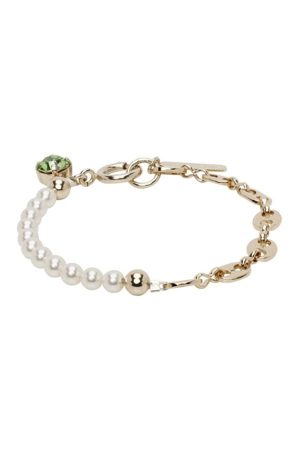 SSENSE Exclusive Gold Pearl Maddy Bracelet