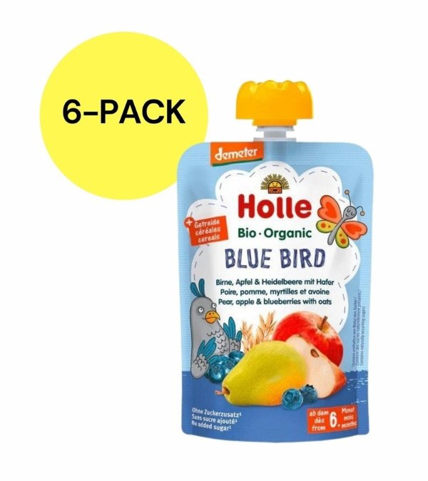 Organic Pouches 6+ - Blue Bird Fruit & Grain Puree (6 Pack)