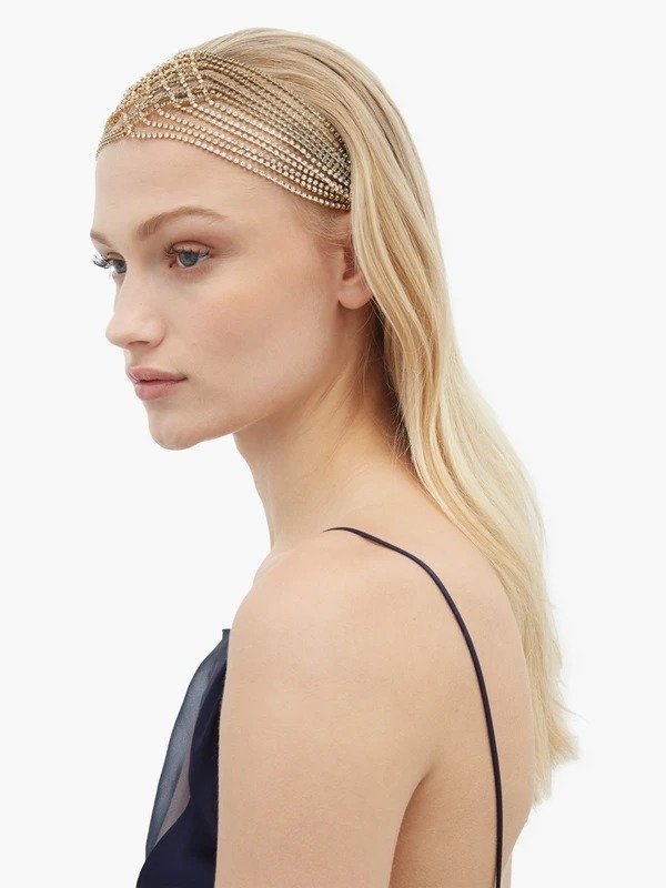 Crystal-embellished chain-drop headband | Rosantica | MATCHESFASHION US