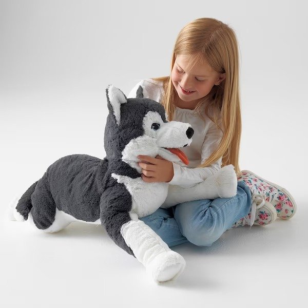 LIVLIG Soft toy, dog husky, siberian husky, 22 1/2" - IKEA