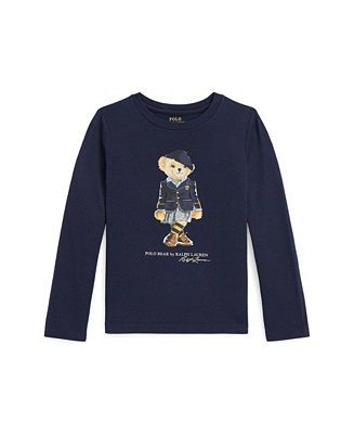 Little Girls and Toddler Girls Polo Bear Long-Sleeve T-shirt