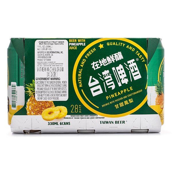 Taiwan beer sweet pineapple flavor 6x330ml