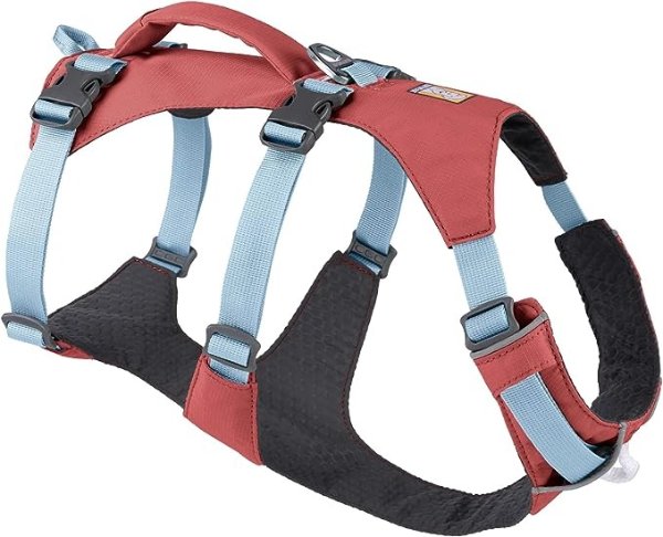 Ruffwear, Flagline Dog Harness, Lightweight Lift-and-Assist Harness with Padded Handle, Salmon Pink, Medium
