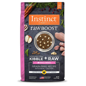 史低价：Instinct Raw Boost 鸡肉味无谷小型犬狗粮 4lb