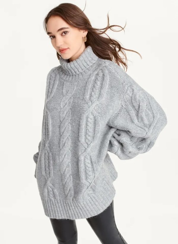 Oversized Cable-knit Sweater