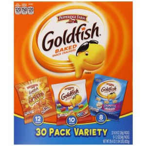 Pepperidge Farm Goldfish Crackers, 30 Count Variety Pack, 29.4 Ounce