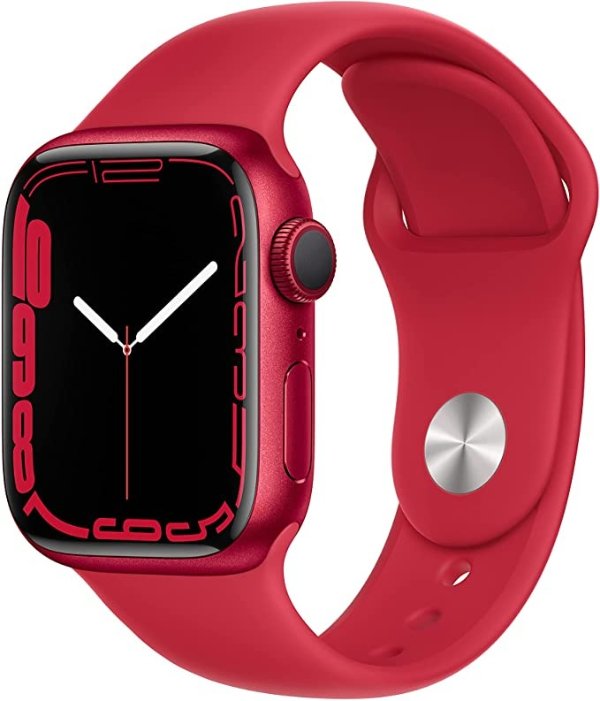 Watch Series 7 GPS, 41mm (Product) RED Aluminum Case with (Product) RED Sport Band - Regular