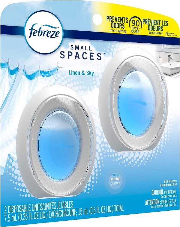 Original Febreze Small Space Air Fresher Odor Eliminator Toilet