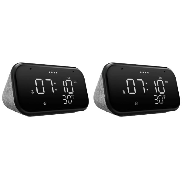 Lenovo - Smart Clock Essential 4" Smart Display with Google Assistant