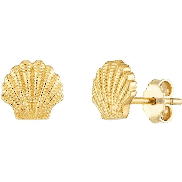 14kt Gold Mini Seashell Stud EarringsSKU: TM023070-14Y14kt Yellow Gold