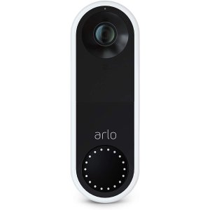 $99.00 Arlo Essential Video Doorbell 有线 - 高清视频,180° 视图,夜视,2 路音频,直接连接到 Wi-Fi,无需集线器,易于安装(需要现有门铃接线),白色 - AVD1001