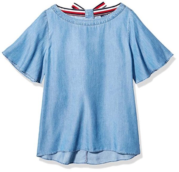 Tommy Hilfiger Women's Adaptive Short Sleeve Tunic with Magnetic Closure