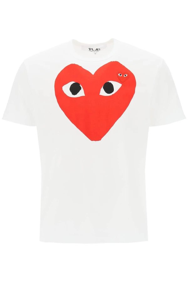Heart print T-shirt Comme Des Garcons Play