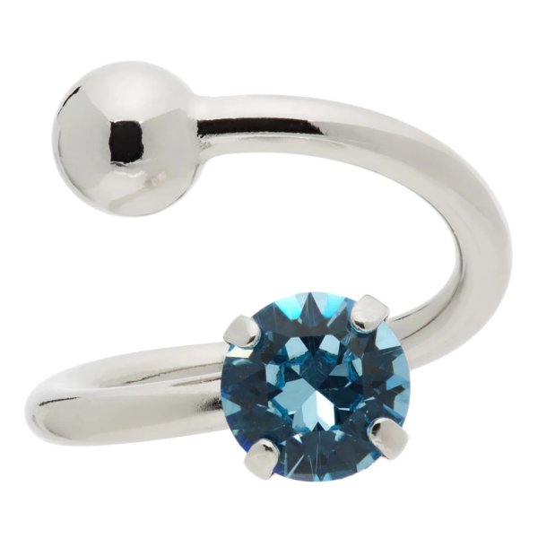 Silver & Blue Jackie Ring