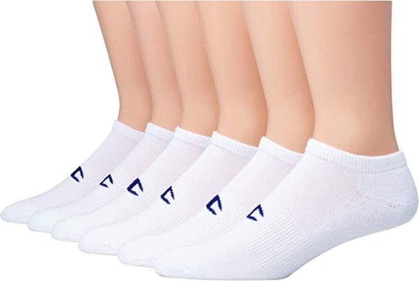 Men's Double Dry 6-Pair Pack Logo No Show Socks