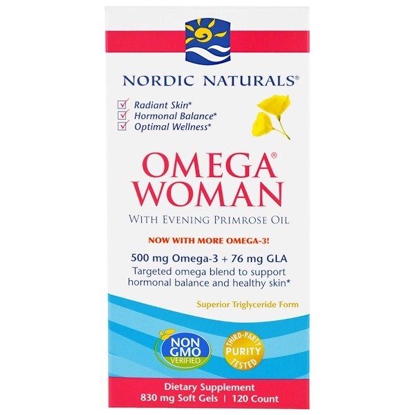 Nordic Naturals, Omega Woman，月见草油软胶囊，830毫克，120粒