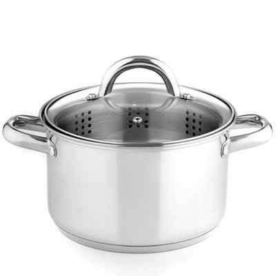 Stainless Steel 4 Qt. Stockpot with Steamer Insert Created for Macys