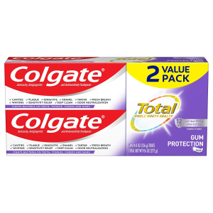 Colgate Total Gum Protection Toothpaste, Deep Clean Antibacterial Protection, Mint - 4.8 Ounce (2 Pack)