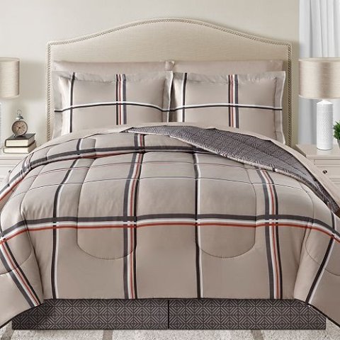 Pc Comforter Sets On 34 99, Austin 8 Pc Reversible King Bedding Ensemble