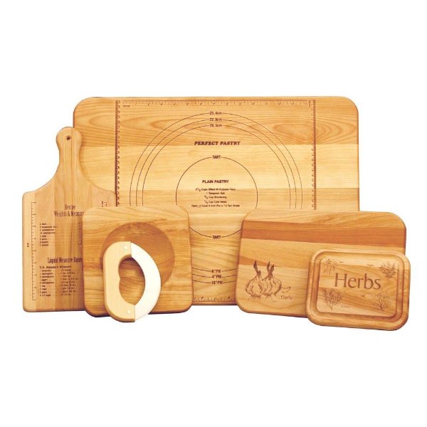 5-Piece Hardwood Reversible Cutting Board Set-55501 - The Home Depot