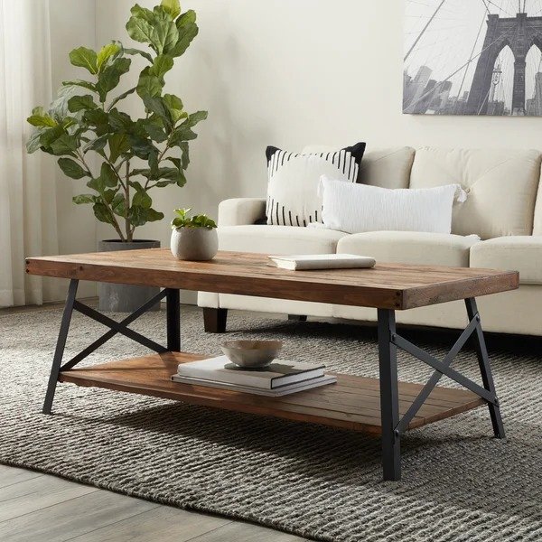 Oliver Modern Rustic Natural Fir Coffee Table