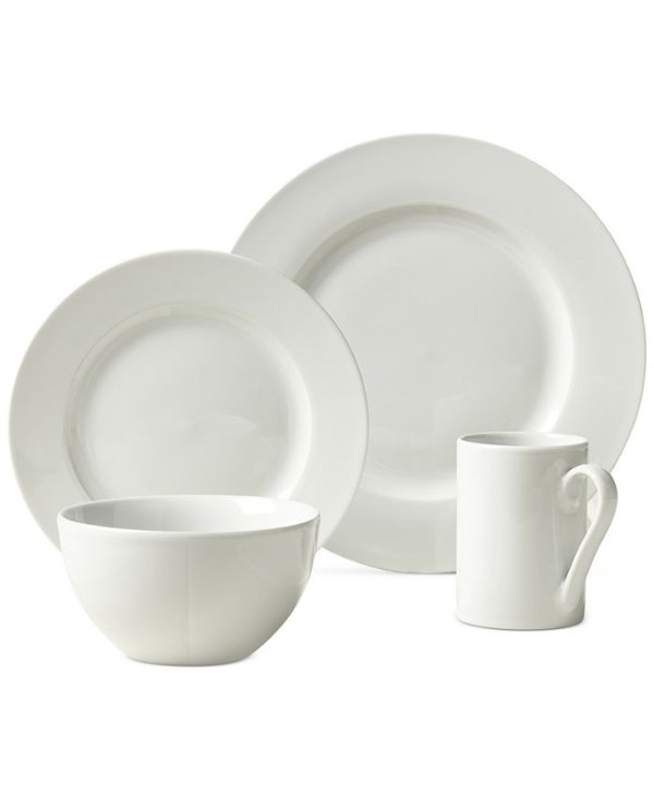 Tabletops Unlimited Soleil 16-Pc. Ash White Set, Service for 4