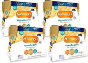 Nutramigen Infant Formula, Hypoallergenic and Lactose Free Formula, Fast Relief from Severe Crying and Colic, DHA for Brain Support, 6 Liquid Bottles, 8 Fl Oz, (4 Count)