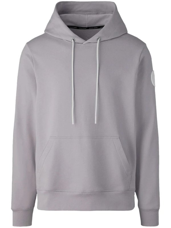 logo-applique cotton hoodie