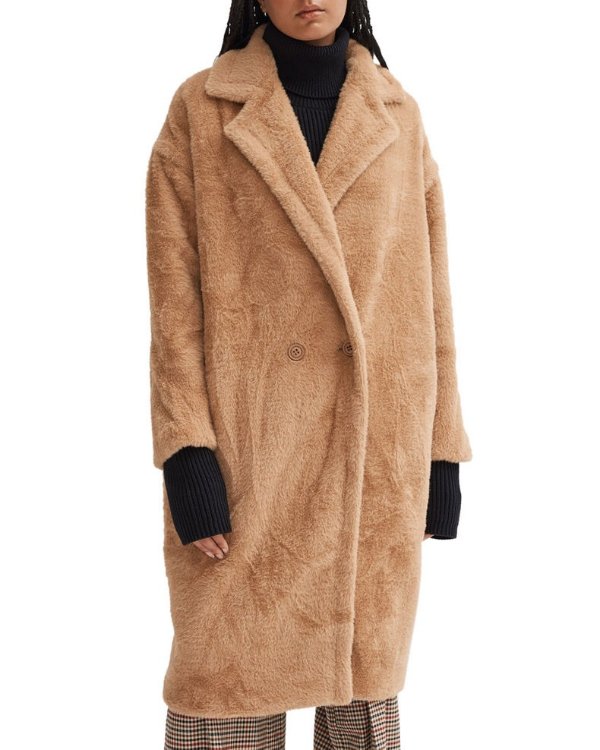 Estelle Soft Plush Faux-Fur Long Coat