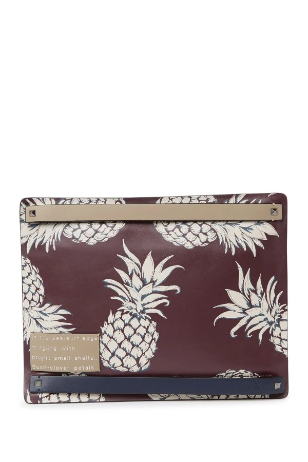 Leather Pineapple Clutch