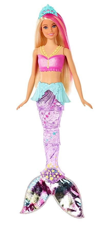 Dreamtopia Sparkle Lights Mermaid Doll with Swimming Motion and Underwater Light Shows, Approx 12-Inch with Pink-Streaked Blonde Hair, Gift for 3 to 7 Year Olds​​​