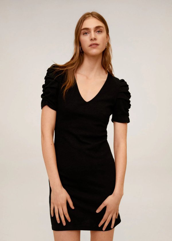 Ruched sleeve dress - Women | OUTLET USA
