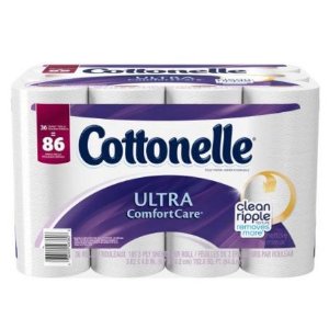 Cottonelle Ultra ComfortCare Family Roll Toilet Paper Bath Tissue, 36 Rolls +$5 Target Gift Card