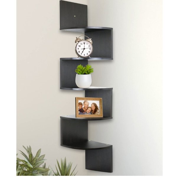 Corner Shelf, Greenco 5 Tier Floating Shelves for Wall