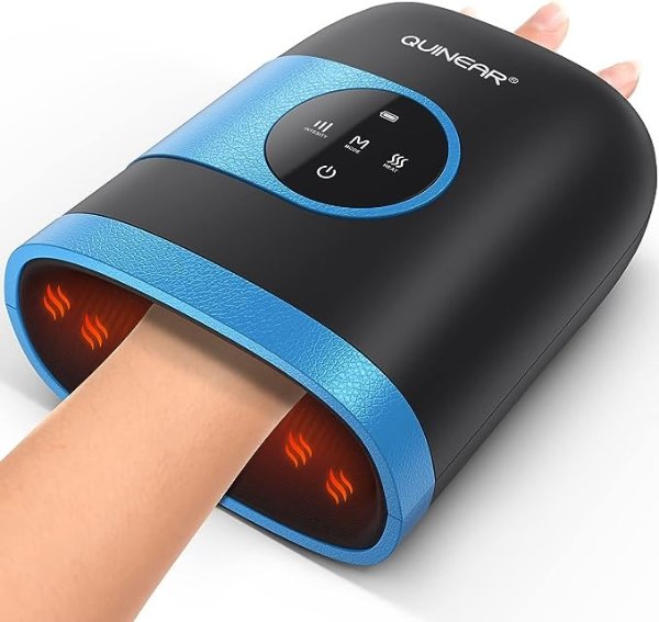 QUINEAR Hand Massager, Cordless Hand Massager with Heat and Compression for Arthritis, Carpal Tunnel and Stiff Joints - Gifts for Women Men
