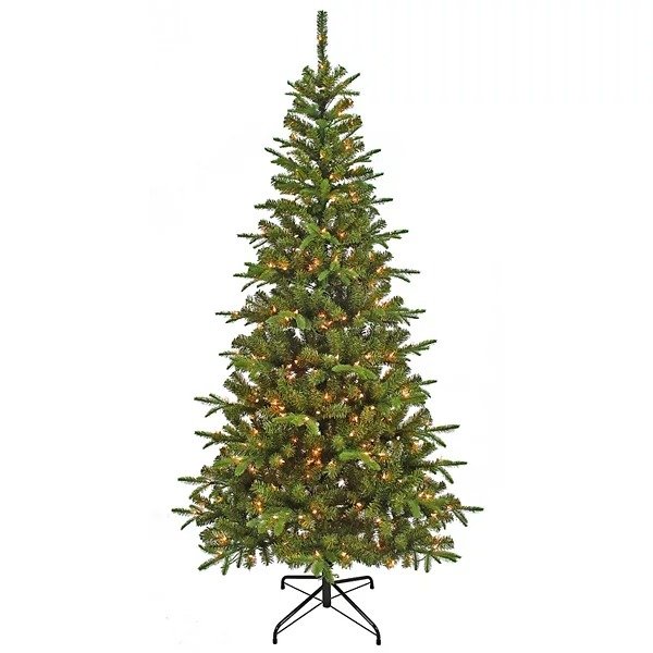 7' Pre-Lit Altoona Pine Slim Artificial Christmas Tree - Clear Lights