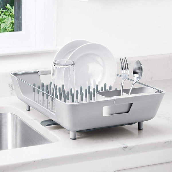 Good Grips Large Peg Dish Rack with Adjustable Drain Tray