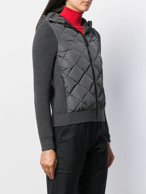 zipped quilted jacket