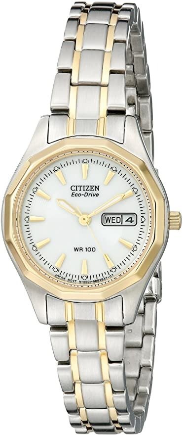 Women's Eco-Drive Sport Two-Tone Watch with Date, EW3144-51A