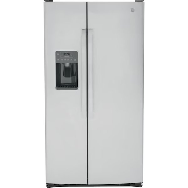 GE 25.3-cu ft Side-by-Side Refrigerator with Ice Maker (Stainless Steel)