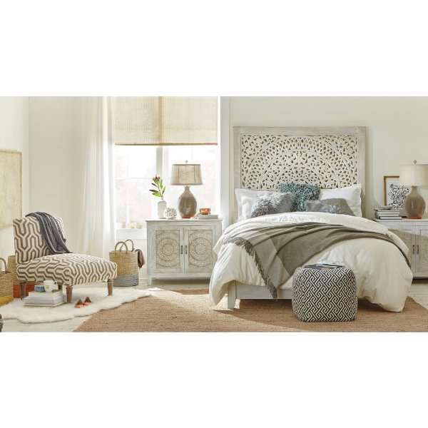Chennai Bedroom Collection in White Wash – Home Decor – The Home Depot