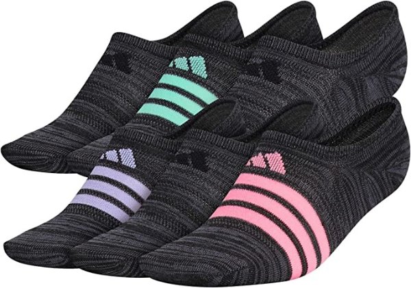 adidas Women's Athletic Cushioned No Show Socks (6-pair)